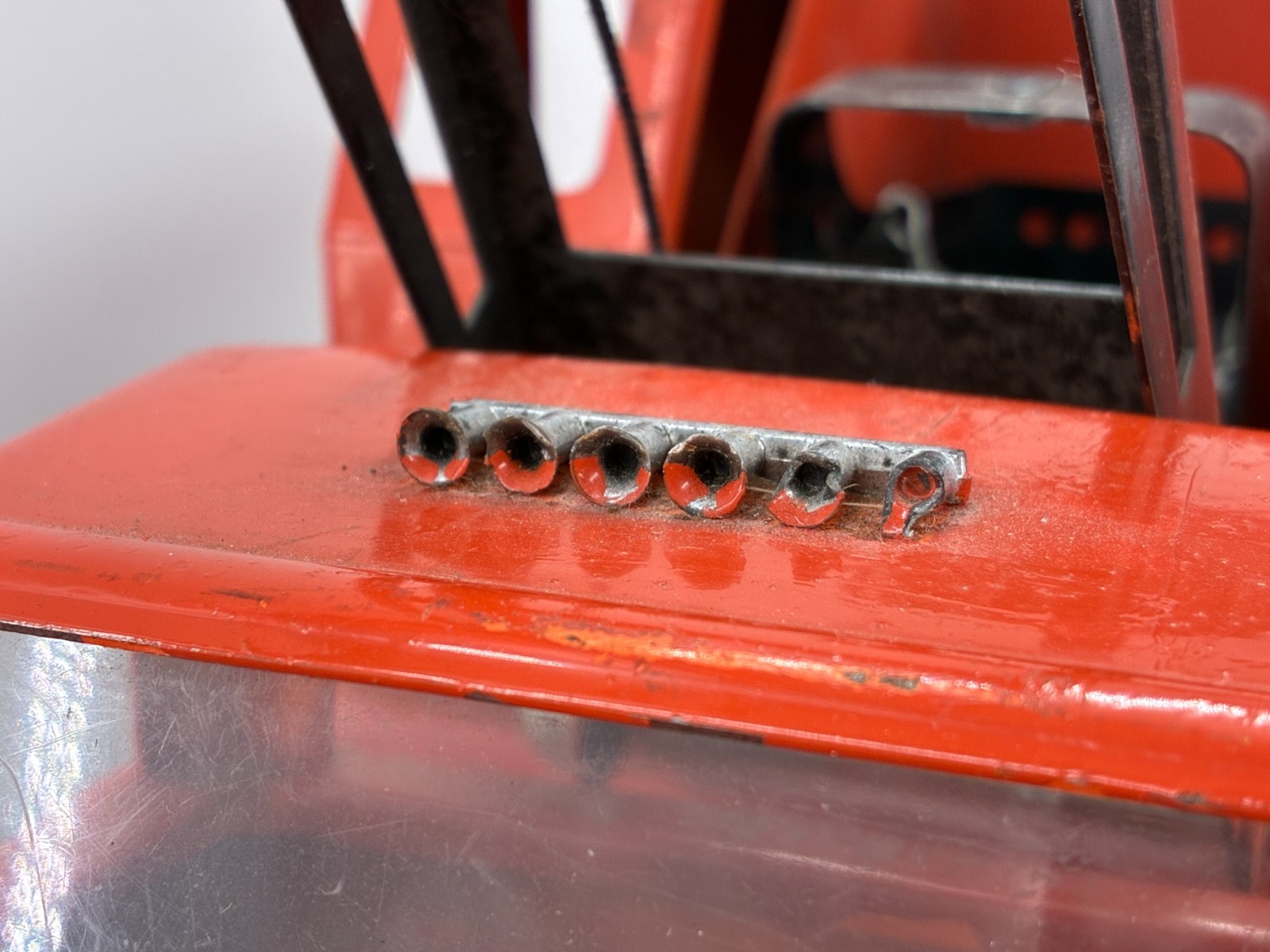 Vintage Tonka State Hi-Way Mobile Clam Crane Painted Orange Works Steel Toy 60s