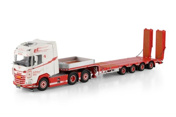 WSI 1:50 DAF XG 6X2 Flatbed Trailer Alloy Model KIM CHRISTENSEN 01-4894