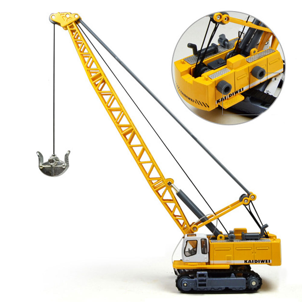 1:87 Scale Excavator Crane Diecast Toy Metal Construction Vehicle Model Figure