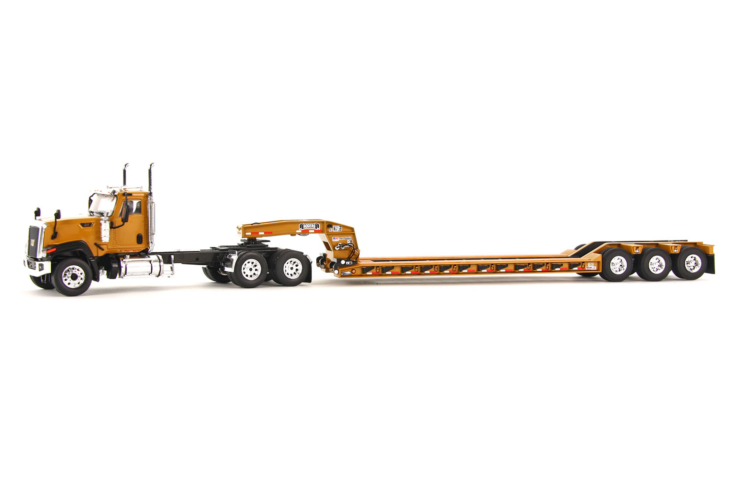 Caterpillar CT680 6×4 Truck w/ Rogers Lowboy Trailer – “YELLOW” – 1/50 – WSI