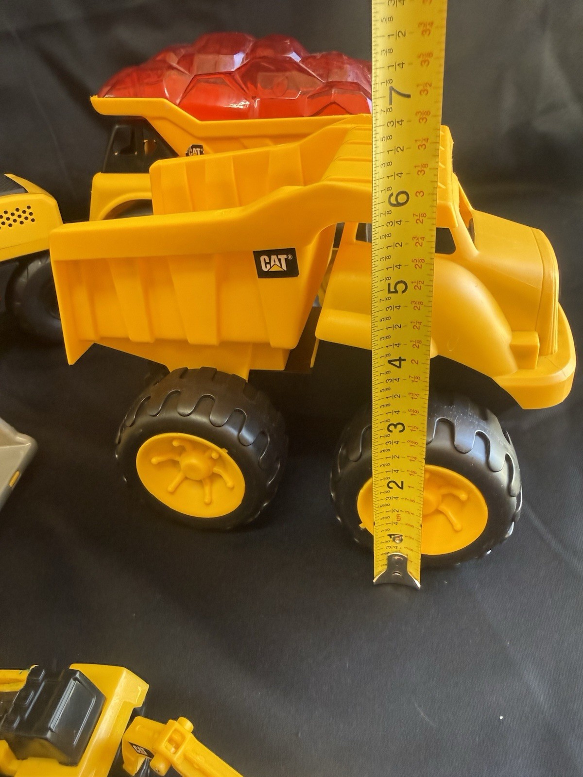 CAT Construction Trucks- Lot Of 10 Working Hard Plastic Various Trucks-Sounds