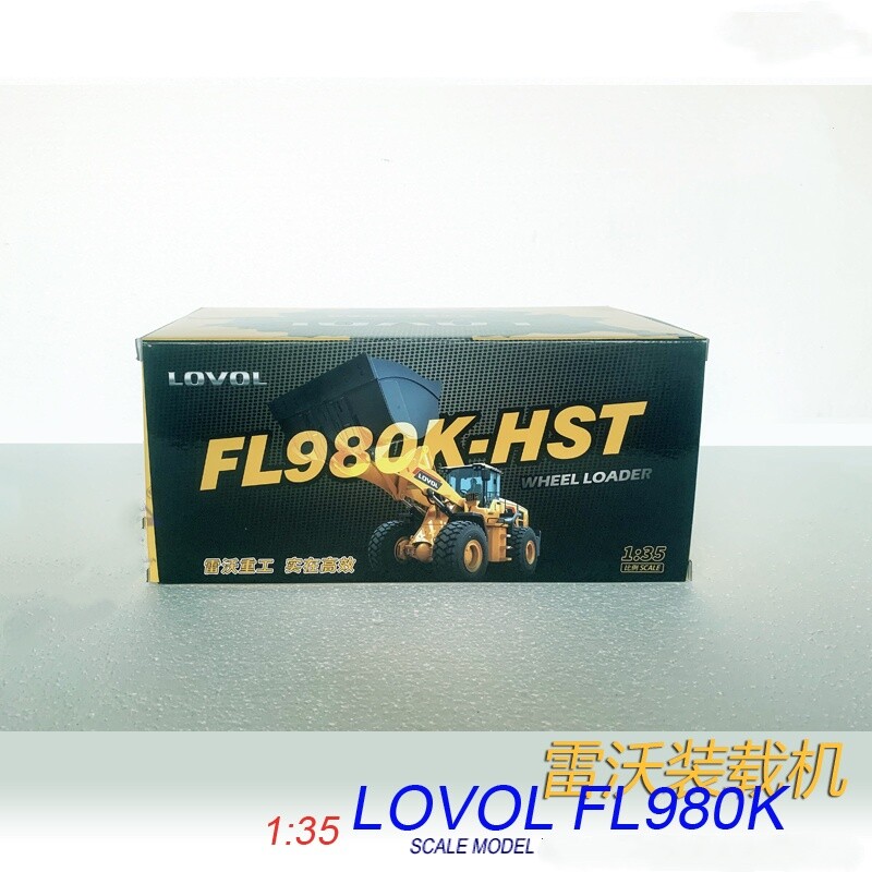 1:35 28CM LOVOL FL980K Dozer Loader Construction Equipment Machine Diecast Model