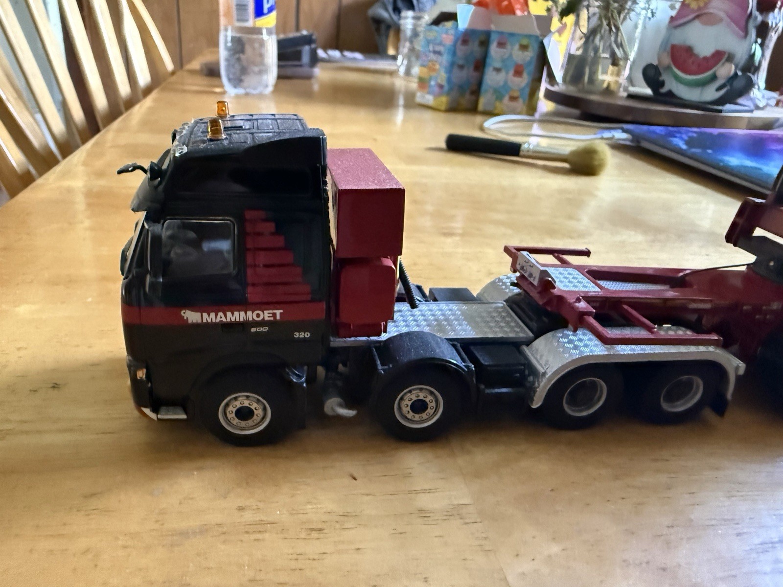 Mammoet Heavy Haulage Truck & Nooteboom Trailer with Vestas Load Red/Black