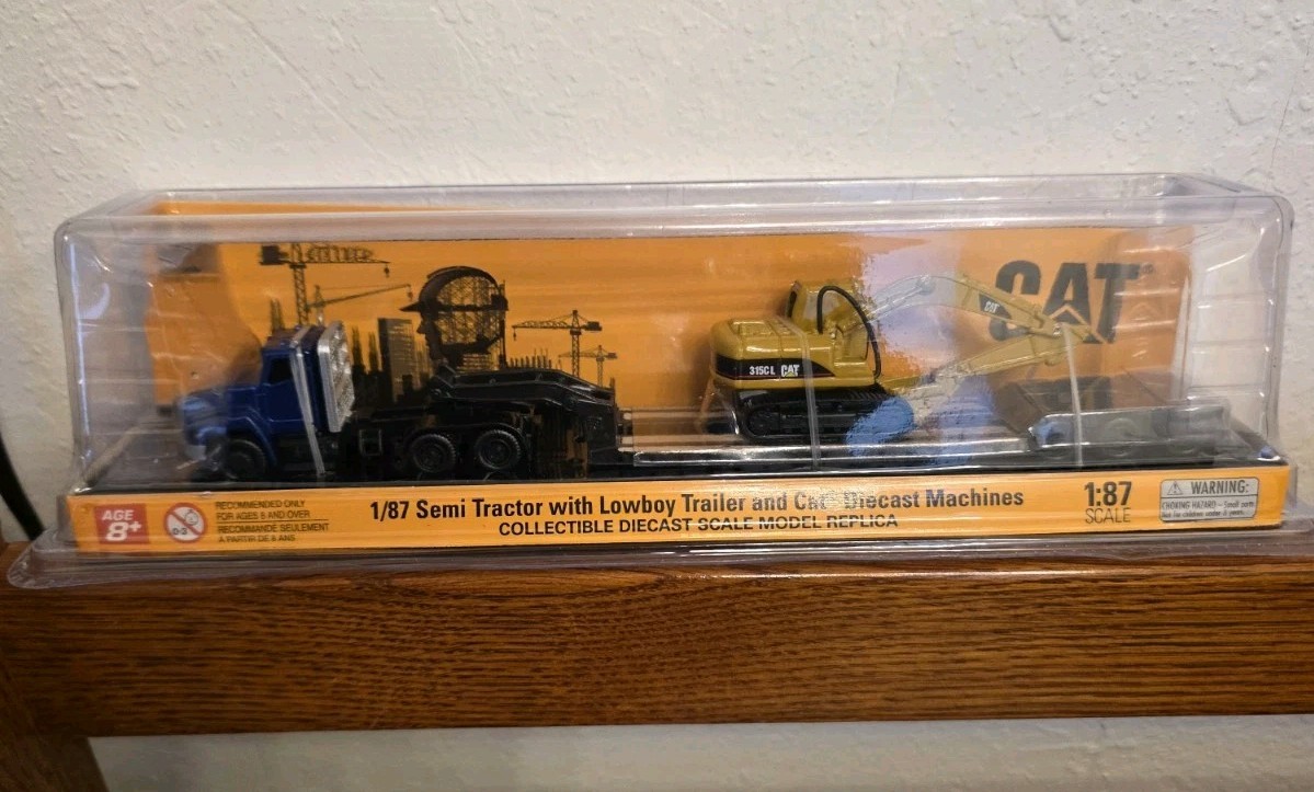 CAT CT660 w/Trailer and Cat 315C L Excavator 1:87 HO Scale Diecast Masters…