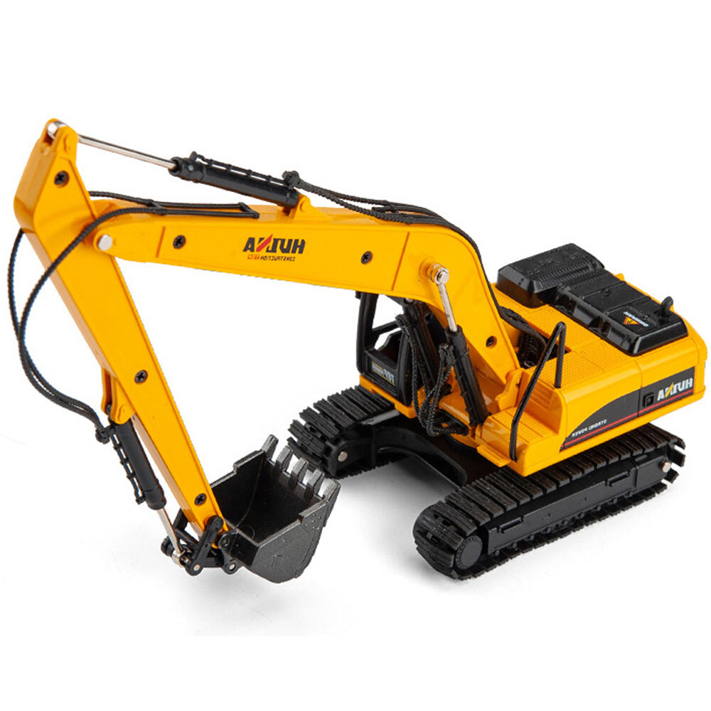 1:50 Excavator Construction Vehicle Diecast Digger Truck Toys for Boys Yellow