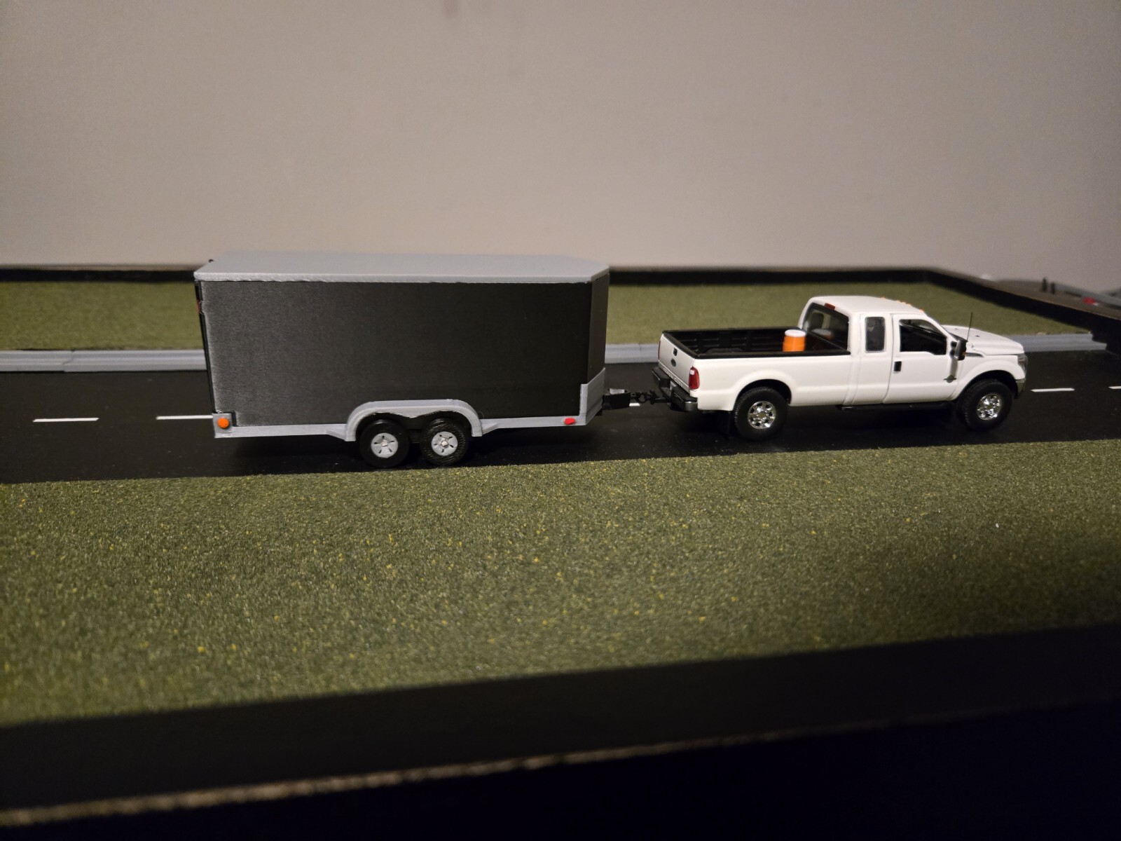 Custom 1/50 Scale Cargo Trailer in Black