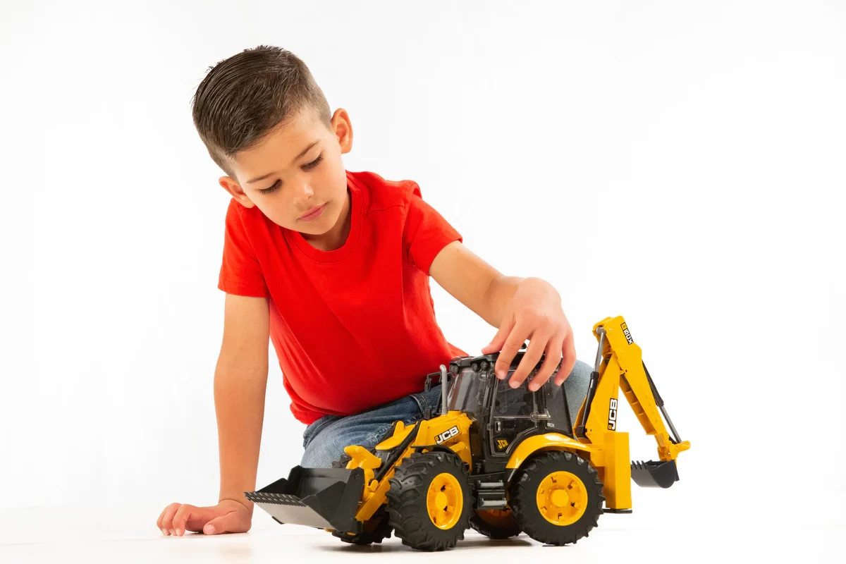 JCB 5CX Eco Backhoe Loader (model 02454) designed to a 1:16 scale Toy