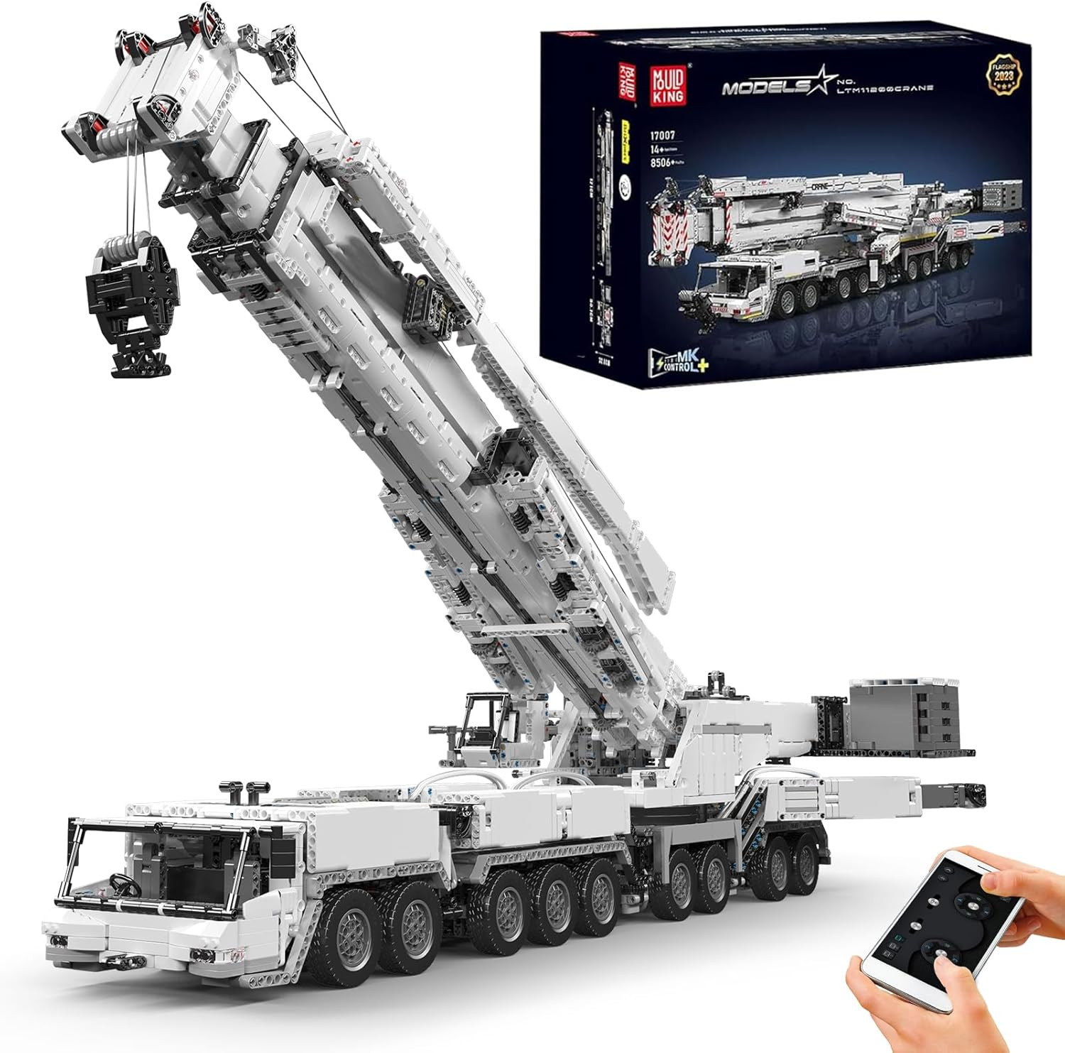 Heavy Crane Building Kit, 8506 Pieces Large Crane Truck Model Kit with 20 Motors