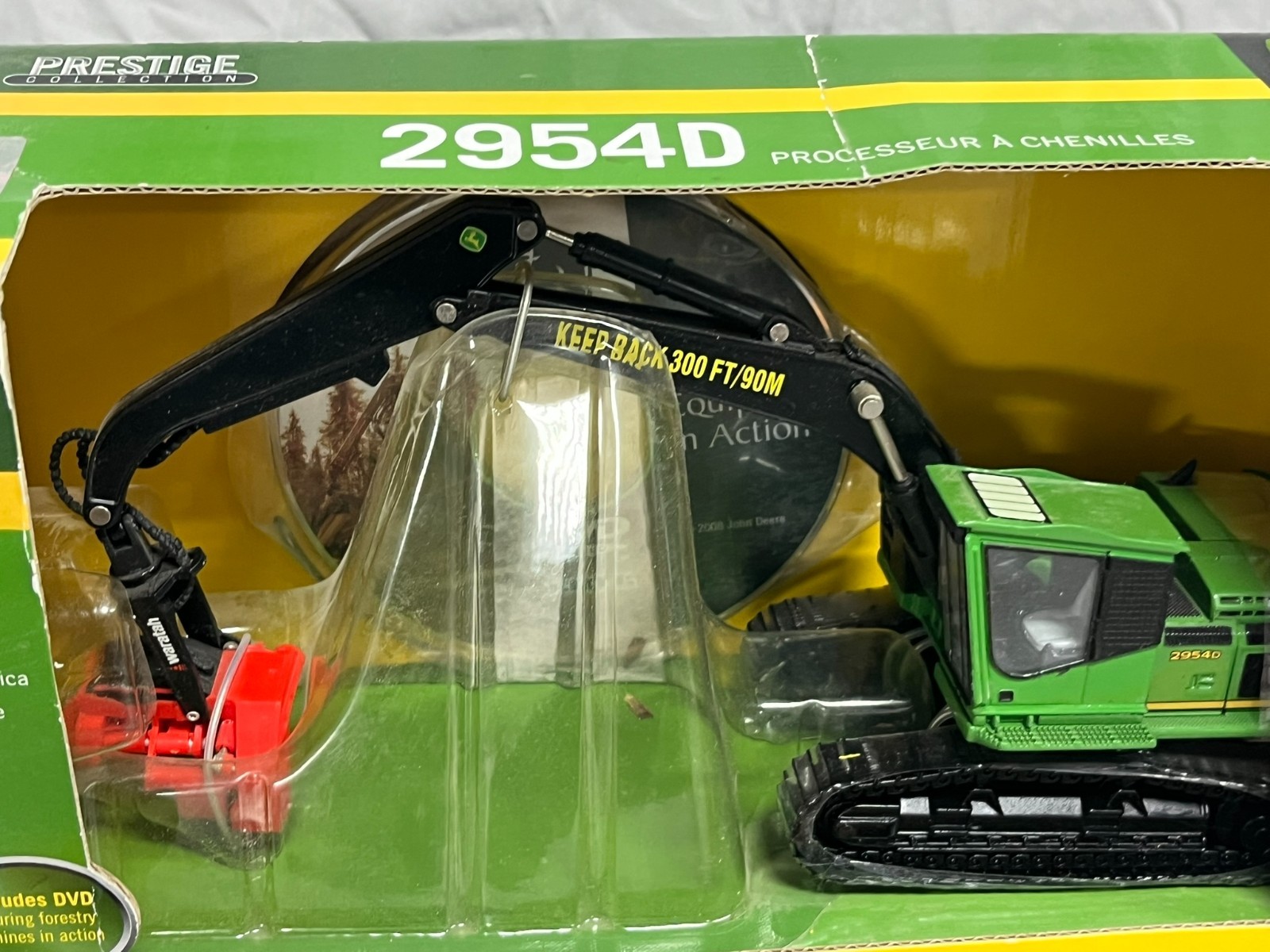 John Deere 2954D Tracked Forestry Processor Prestige Collection 1:50 NIB DVD