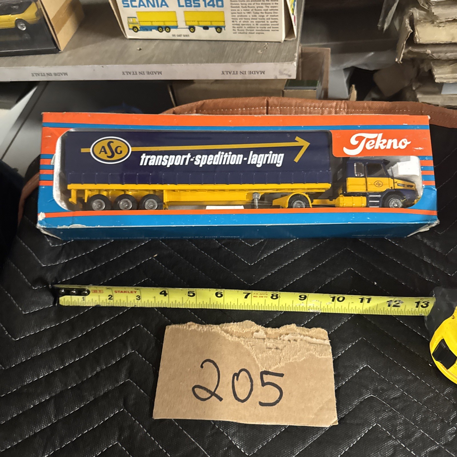 TEKNO 1/50 427 VOLVO F89 F 89 TRUCK WITH TRAILER ASG TRANSPORT