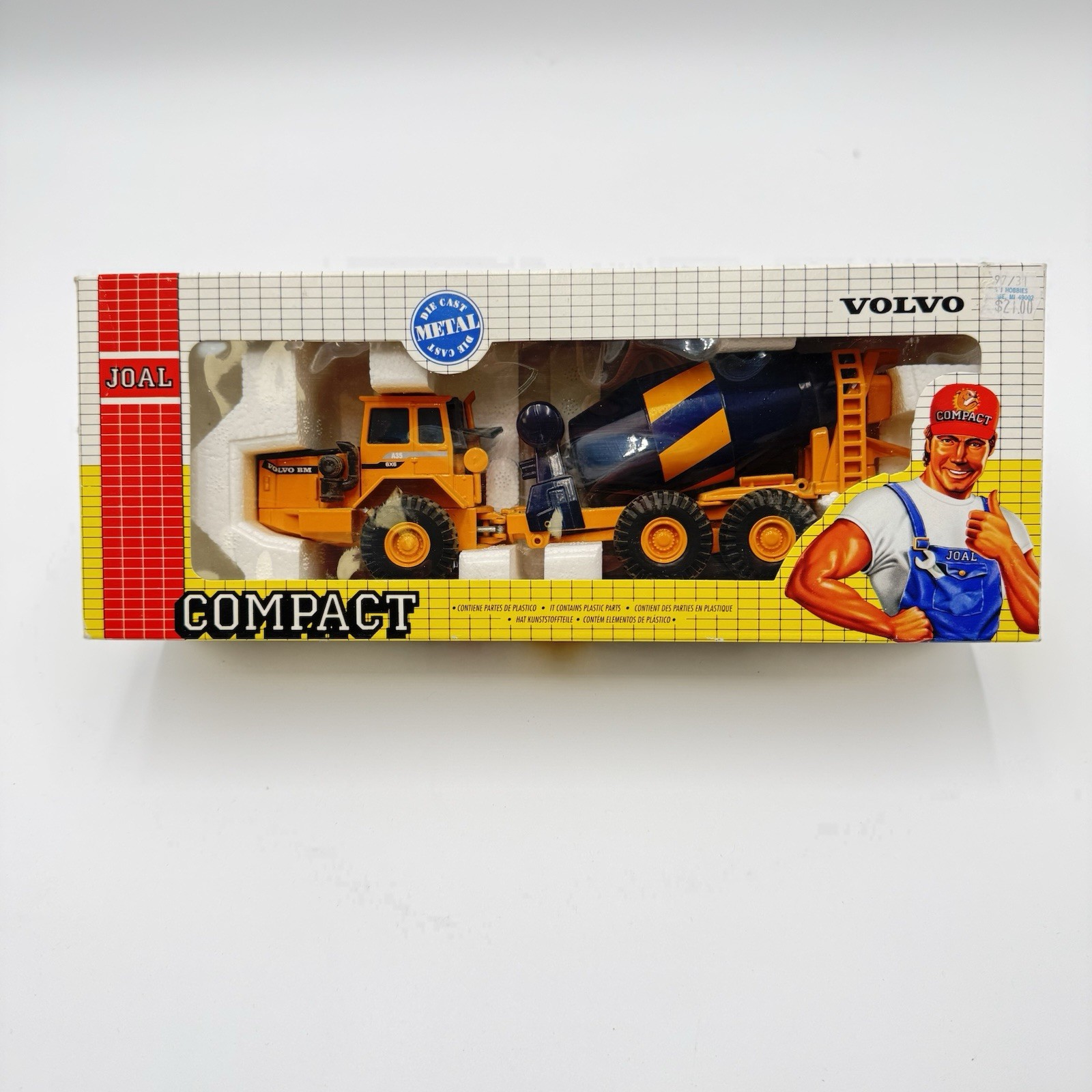 JOAL 167 1:50 SCALE VOLVO A35C CEMENT MIXER TRUCK BOXED NIB