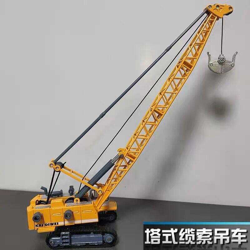 New 1:87 Excavator Crane Toy Construction Vehicle Diecast Metal Excavator Model