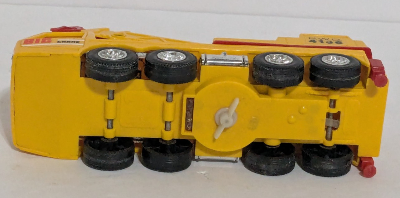 Vintage Toy Crane Truck. “Big Crane” “P.W.D 4136” Made in Hong Kong