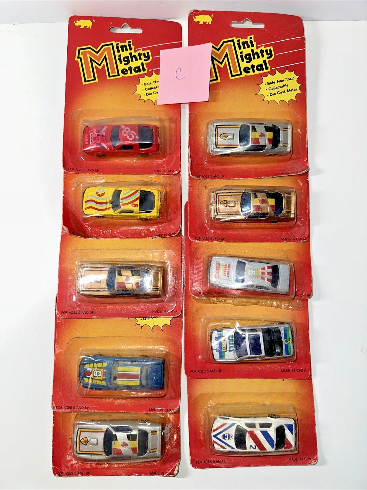 Mini Mighty Metal Car, Die Cast Metal – Cumberland Toys – Lot Of 10 – C
