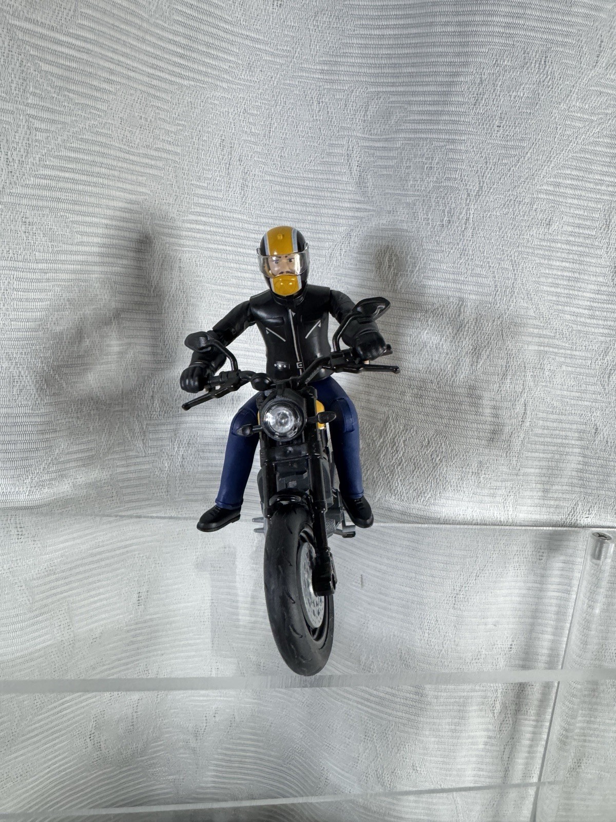 Bruder Bworld Scrambler Ducati Yellow with Driver Complete