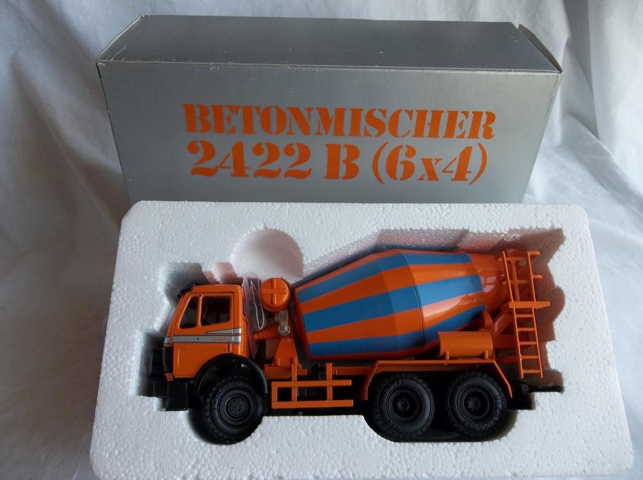 NIB NZG Mercedes Benz 2422B Betonmischer 6×4 Cement Mixer Diecast Orig Box 1:43