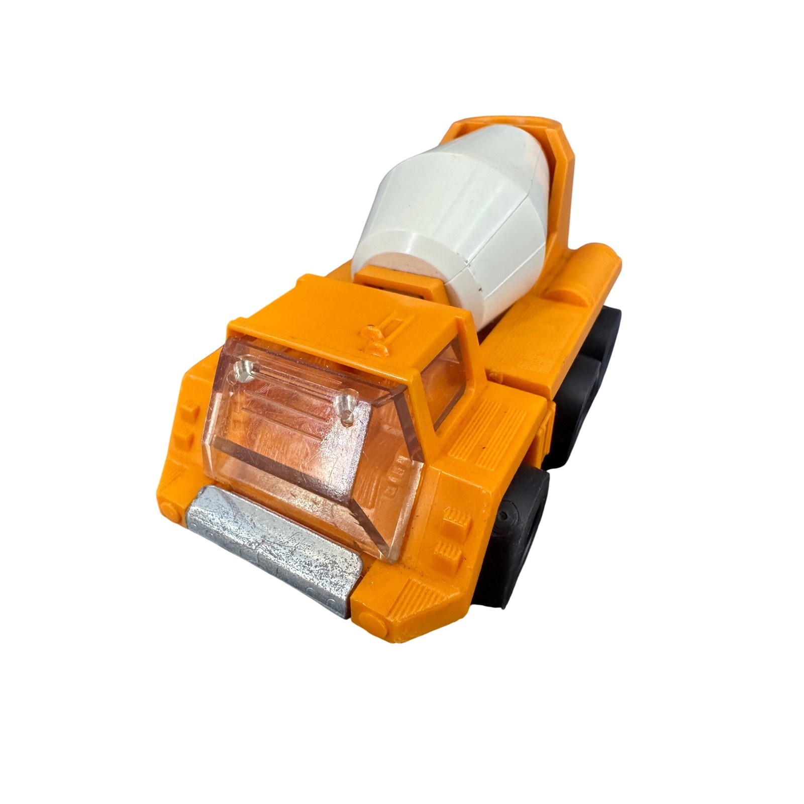 Vintage Tonka Cement Mixer Truck Orange White Toy Construction Vehicle 3 Inch