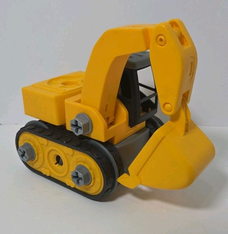 Toy Construction Vehicle Lot 7pc Bulldozer Crane Dump Truck Excavator