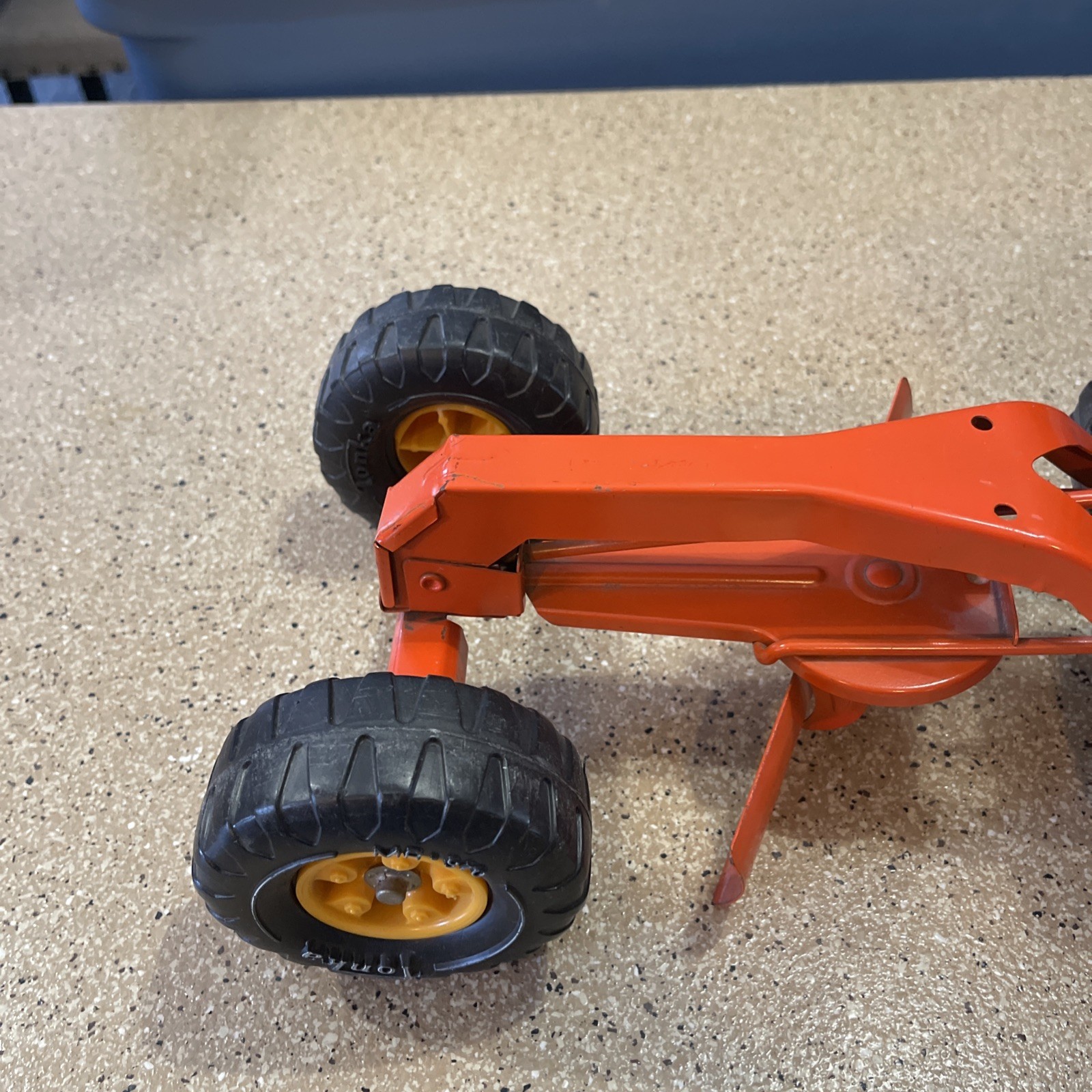 VTG 1970’s Tonka Pressed Steel Orange Road Grader- MR-970 Wheels