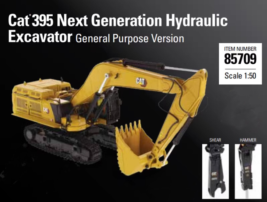 1:50 DM CAT 395 Next Generation Excavator GENERAL PURPOSE VERSION Diecast Model