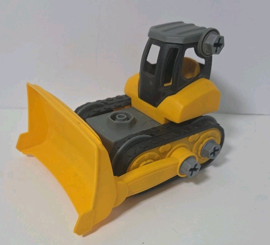 Toy Construction Vehicle Lot 7pc Bulldozer Crane Dump Truck Excavator
