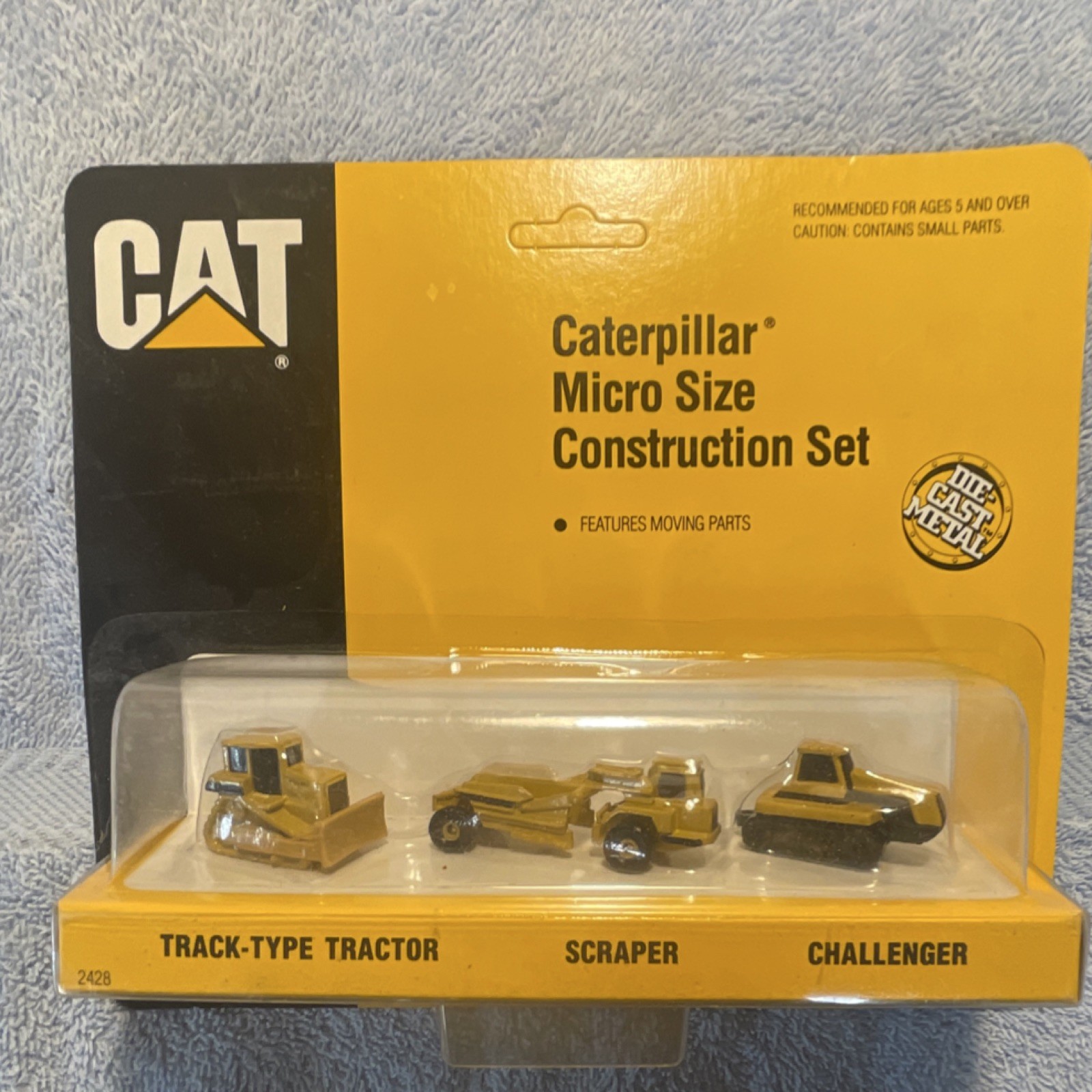 Ertl CAT Micro Size Track-Type Tractor Scraper Challenger Die Cast 1991 2428