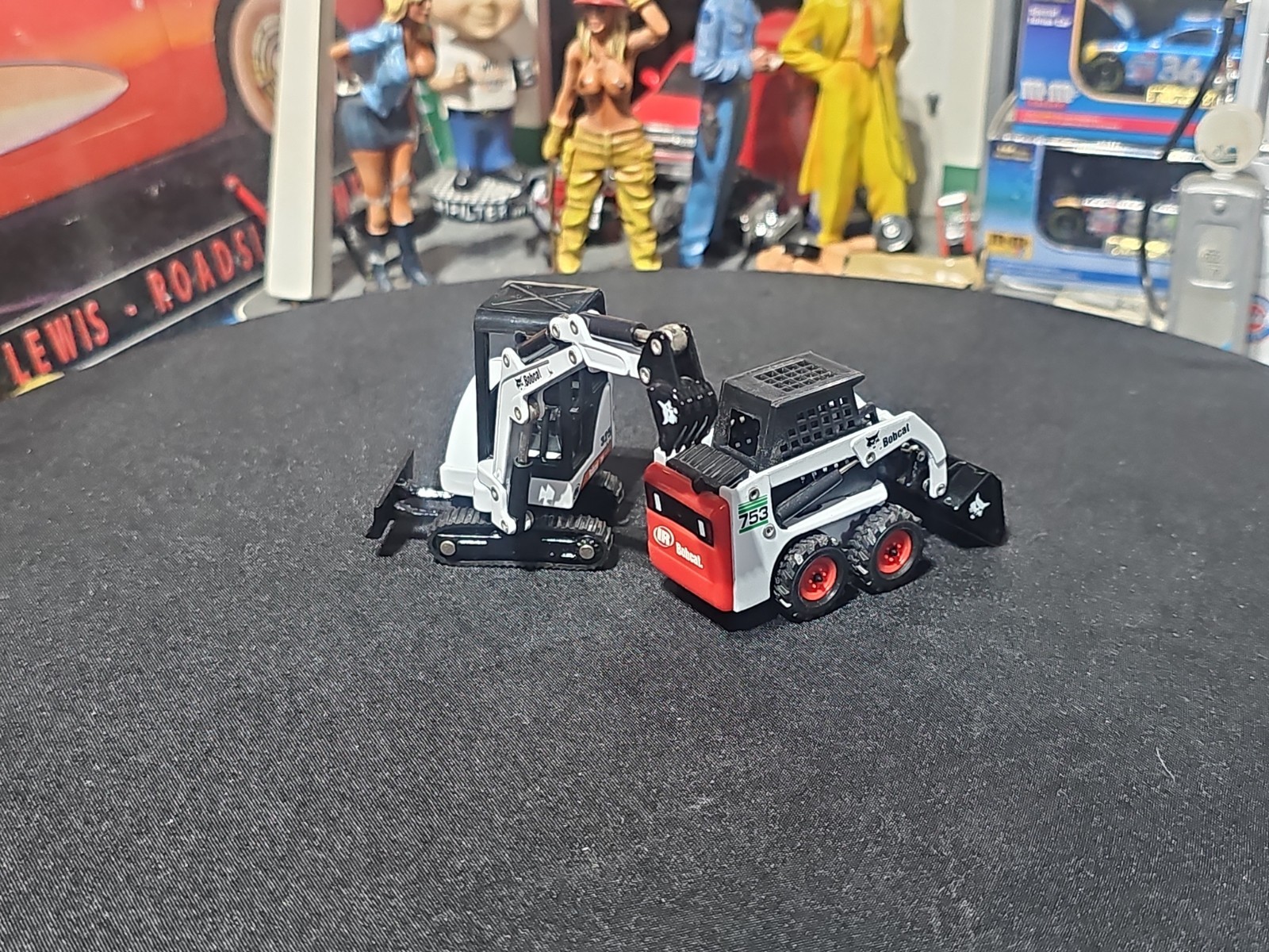 VINTAGE ERTL 1/50 Bobcat Lot OF 2 S753 Skid Steer Loader S325 Excavator NICE