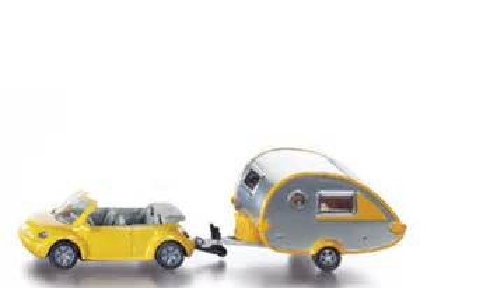NEW SIKU 1629 BLISTER PACK Car with Caravan Diecast Model