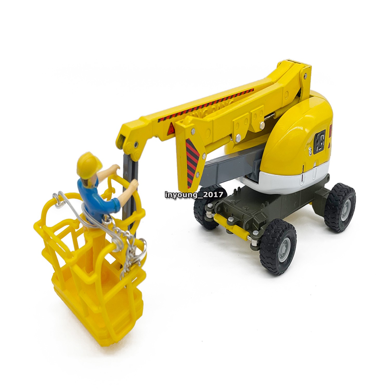 Aerial Work Platform Truck Construction Vehicle Model Diecast Boys Toys Yellow