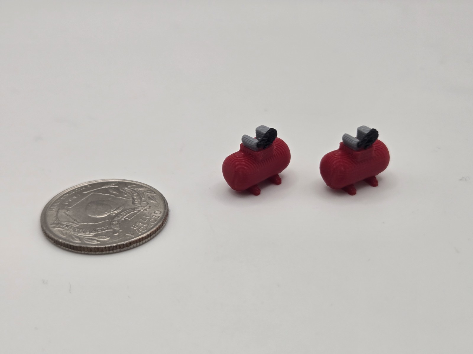 1/64 Scale Small Shop Compressor *2 Pack* in Red