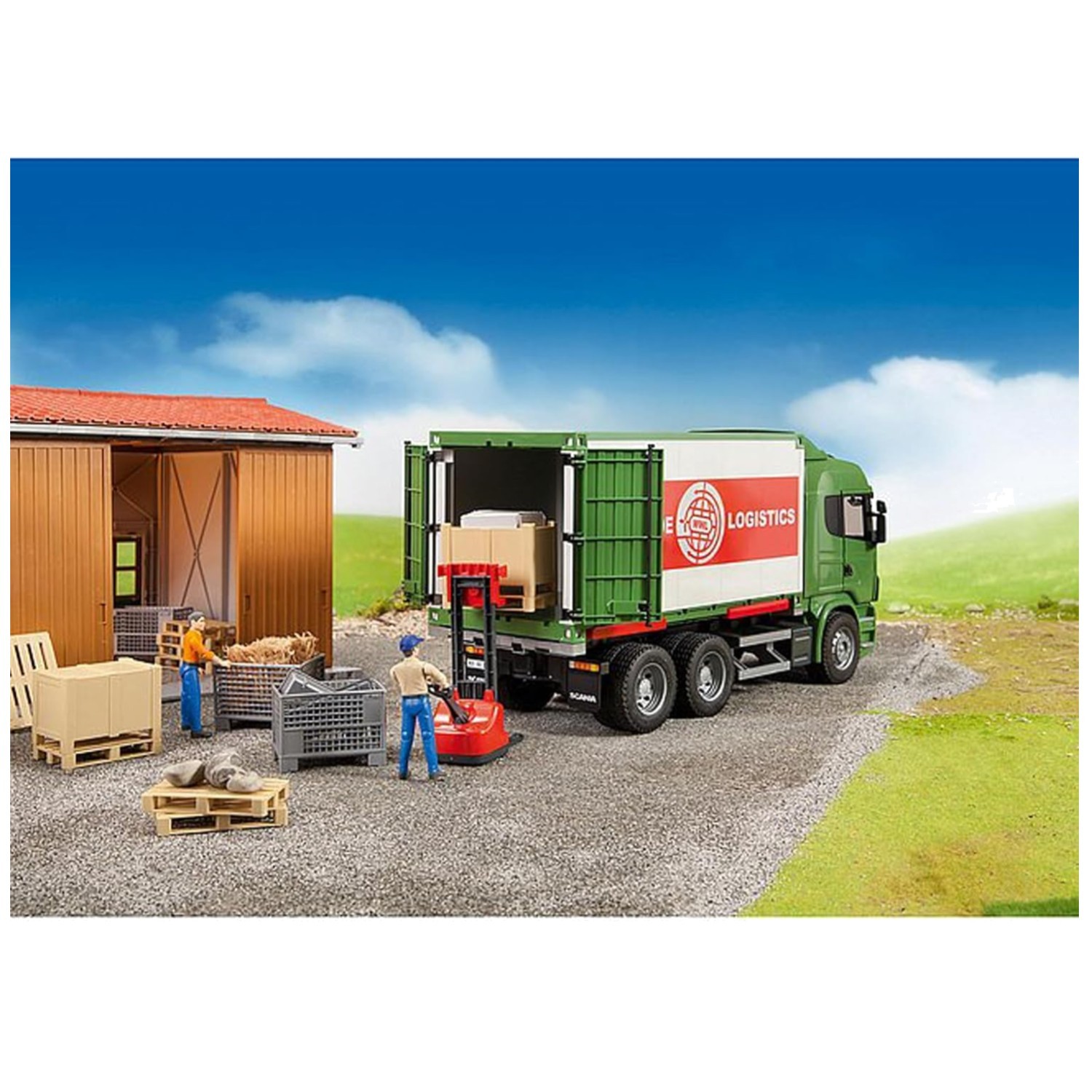 Pro Series Logistics Set with Pallets and Forklift