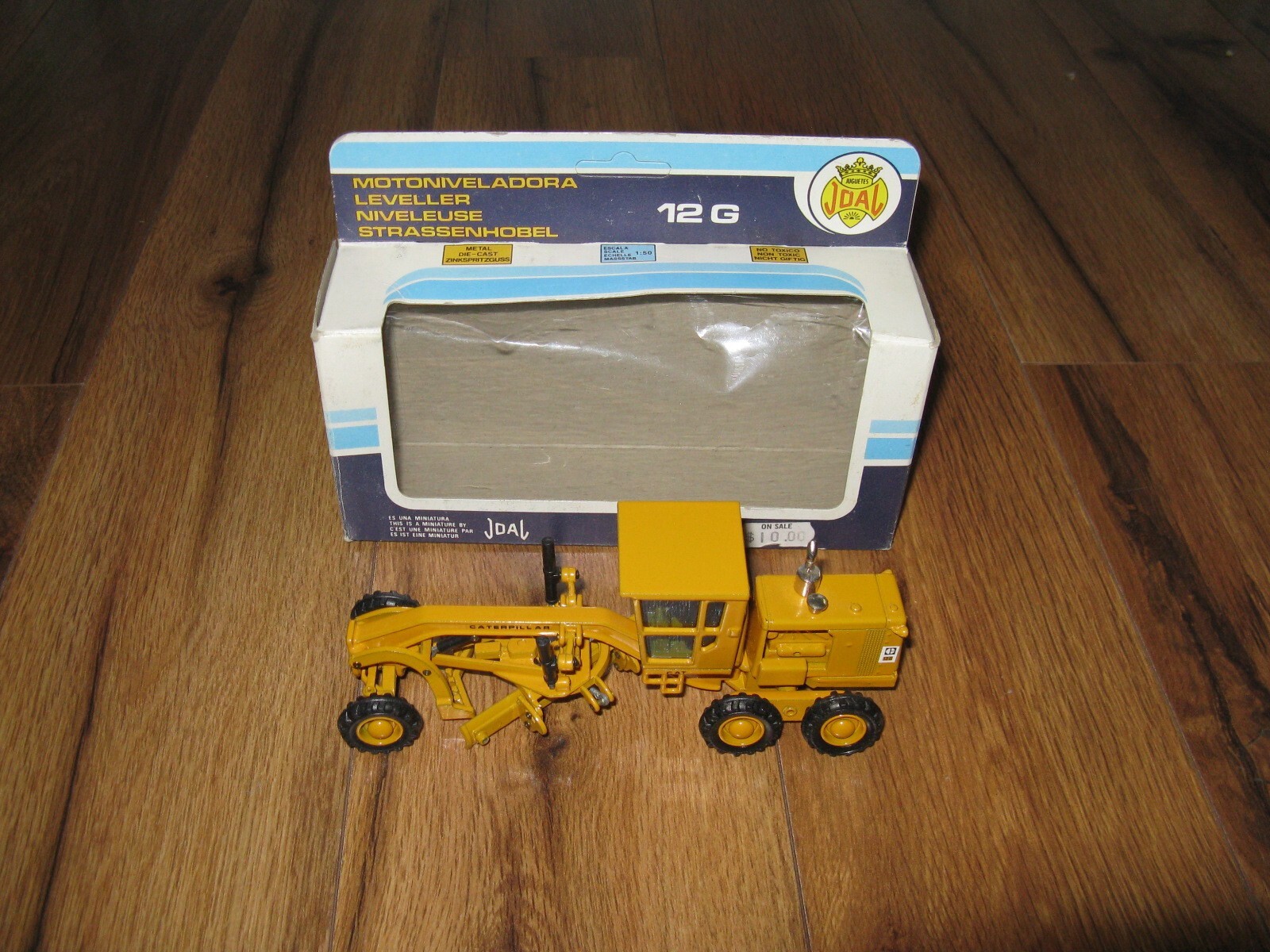 Vintage JOAL No.217 CAT Caterpillar 12G Road Grader 1/50 Die Cast Model in Box