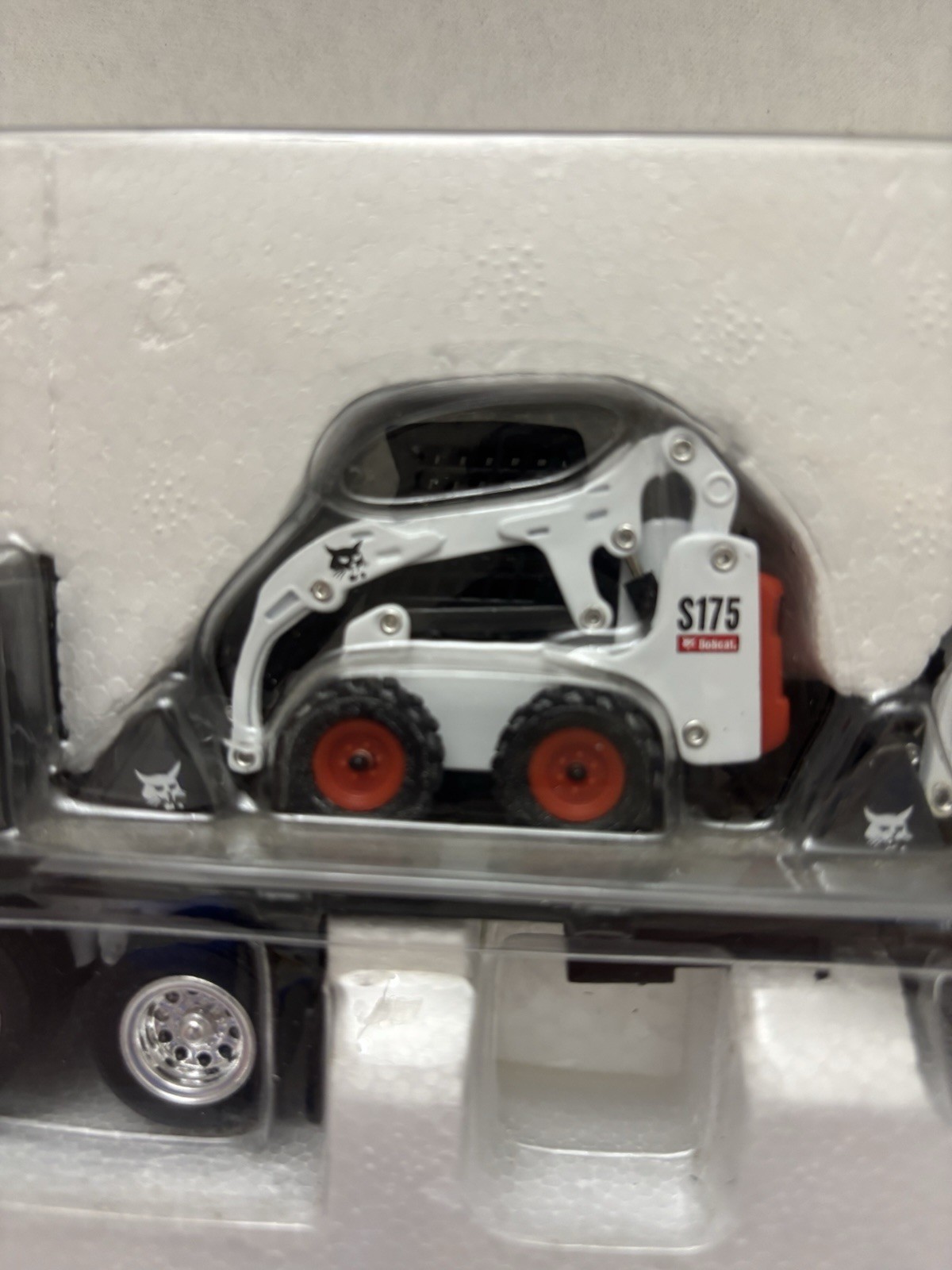 Flatbed Tractor Trailer w/ Bobcat Loaders and Excavators 1:50 Scale in Box