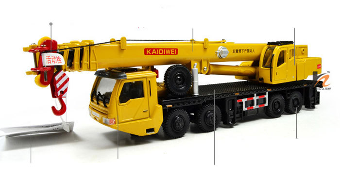 1:64 Chinese Machinery Lift Crane Truck Construction Equipment Diecast Model