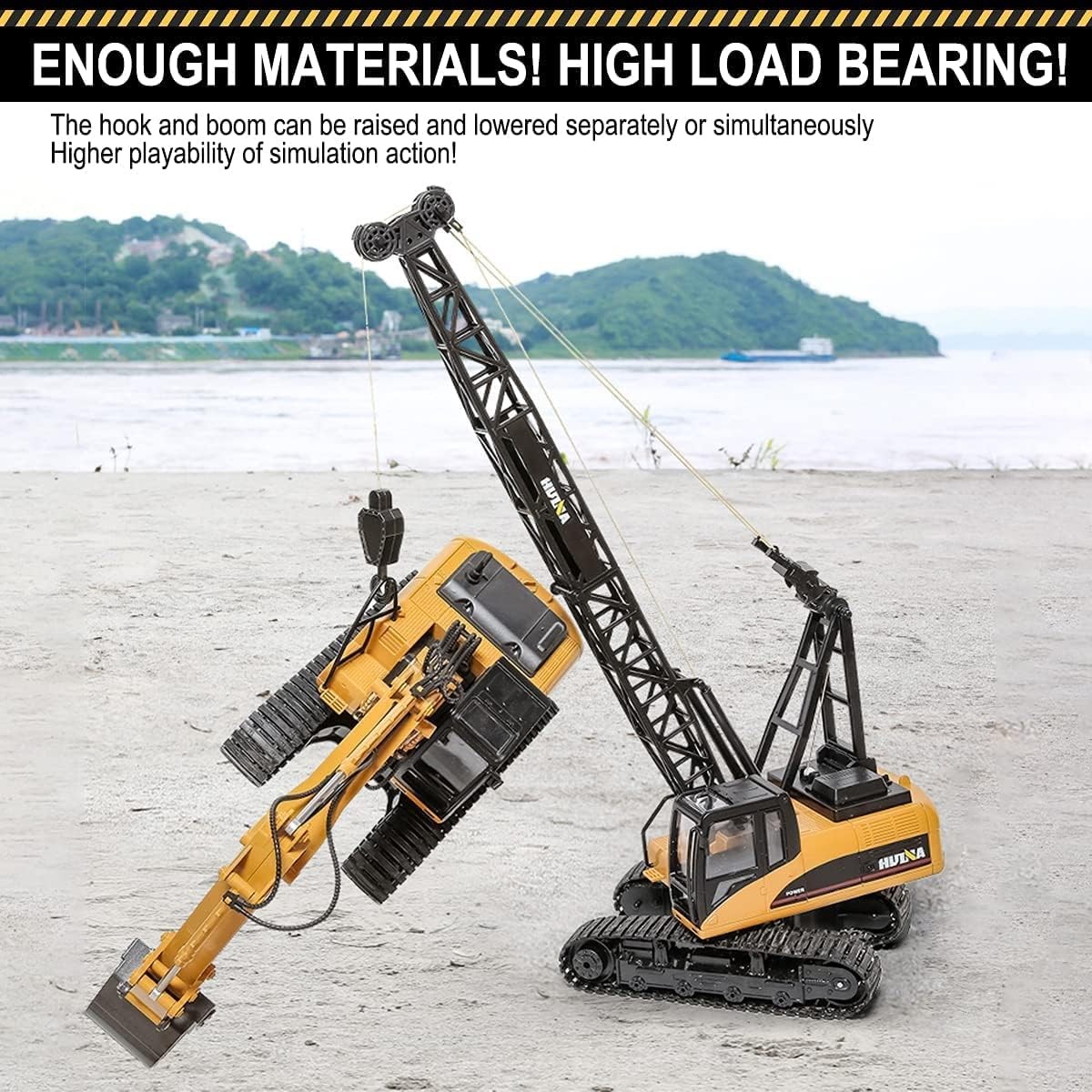 Fistone 1/14 RC Truck Crawler Tower Crane Hoist Dragline Die-cast Model…
