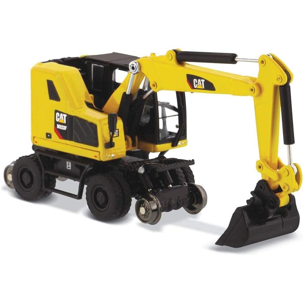 Diecast Masters CAT Caterpillar M323F Railroad 11.75 x 4.45 x 4.75 cm, Yellow