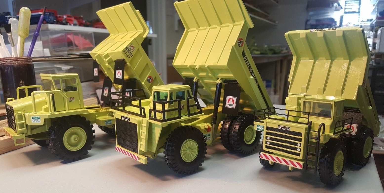 3 x EUCLID / TEREX Dump Trucks 33-07 / R-85B / R-35 $$$ FREE SHIPPING!!
