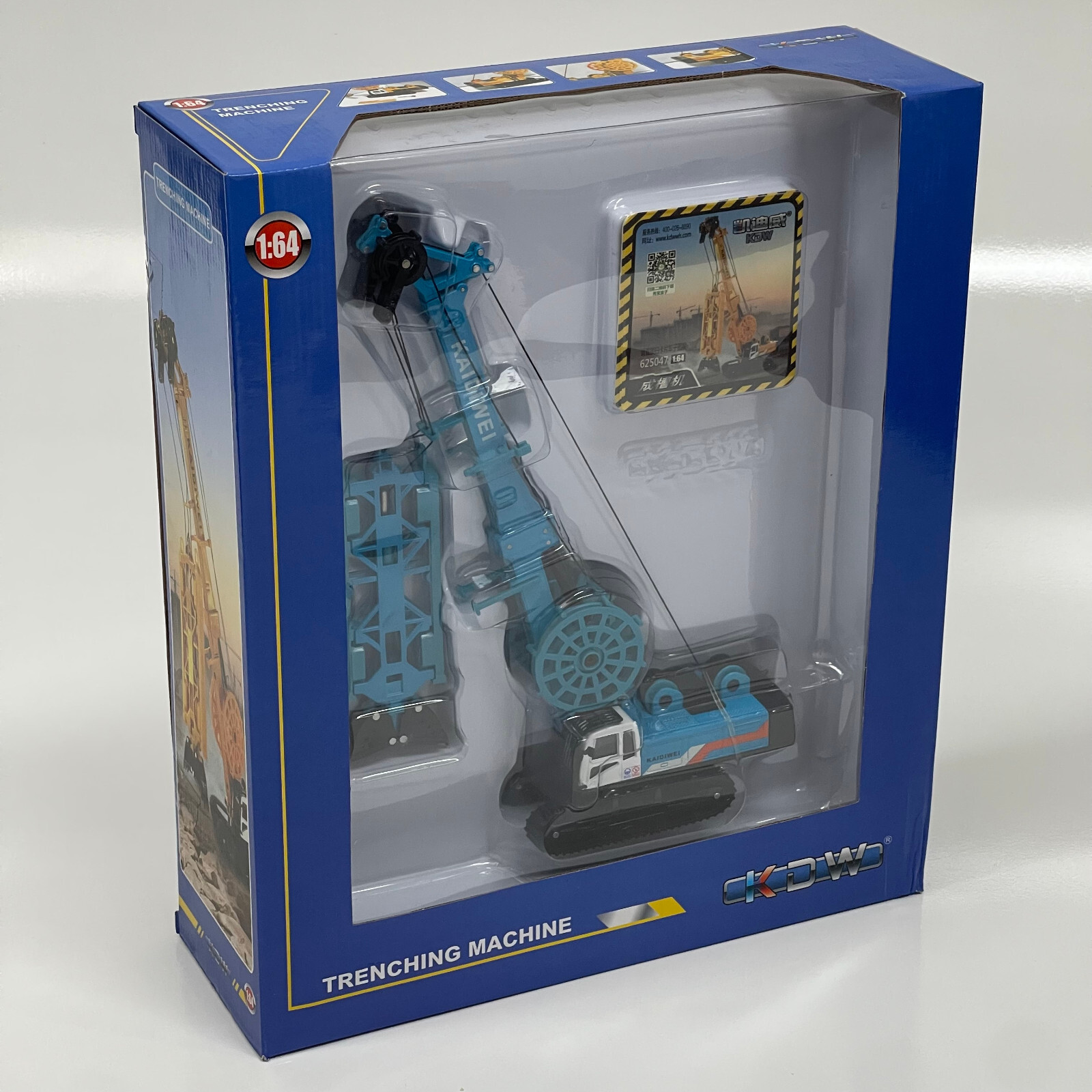 Die Cast 1:64 Scale Crawler Mounted Trenching Machine Construction Replica Model