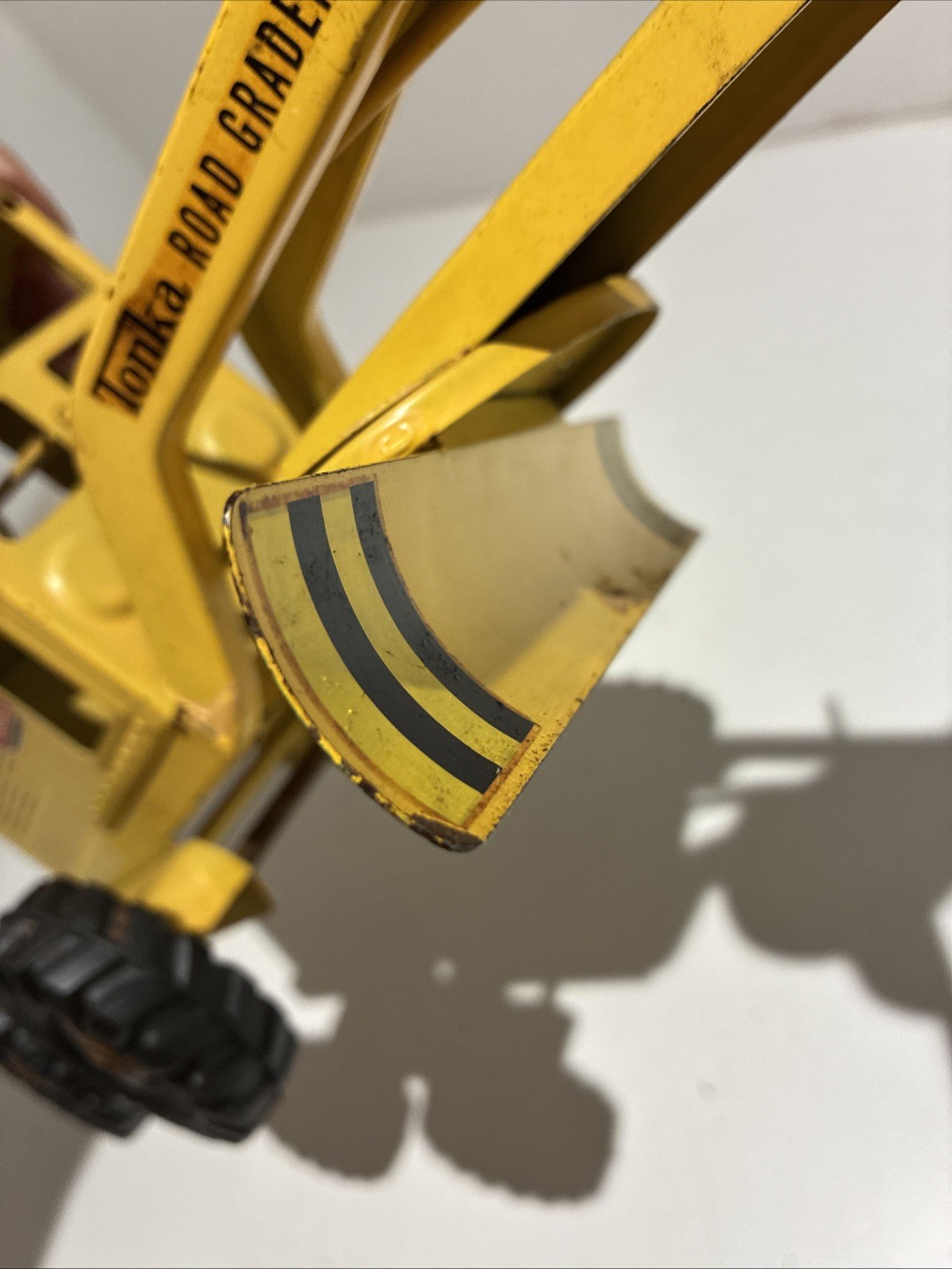 Tonka Truck ROAD GRADER DIe Cast Steel 1950-60’s 17in. Long STEERING