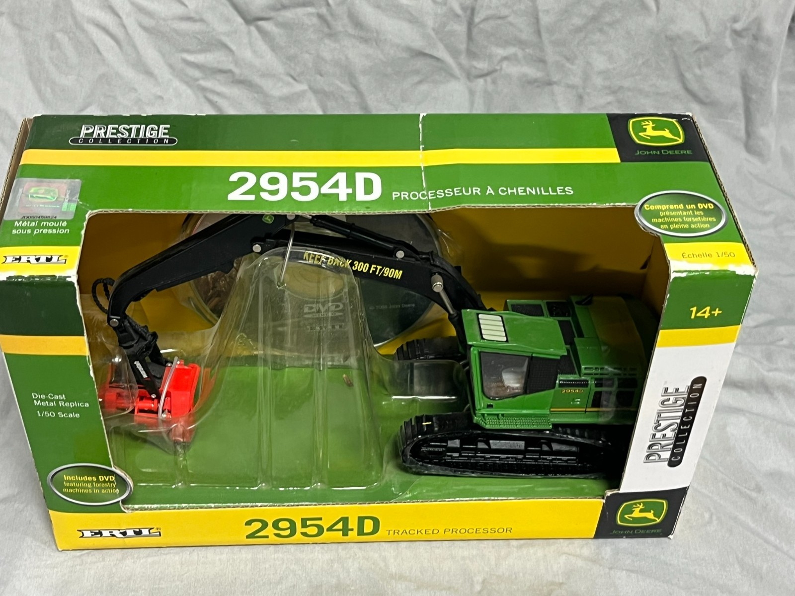 John Deere 2954D Tracked Forestry Processor Prestige Collection 1:50 NIB DVD