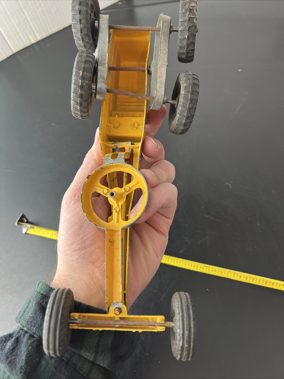 1950’s HUBLEY 481 KIDDIE TOY DIECAST METAL TOY CONSTRUCTION ROAD GRADER ~ U.S.A