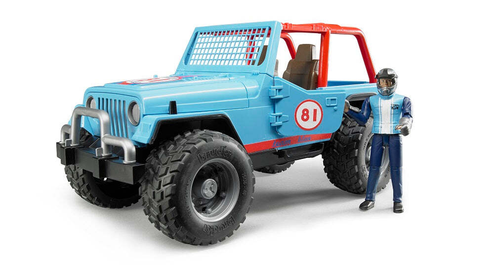 Bruder #02541 Jeep Cross Country Racer – Blue with Driver – New Factory Sealed
