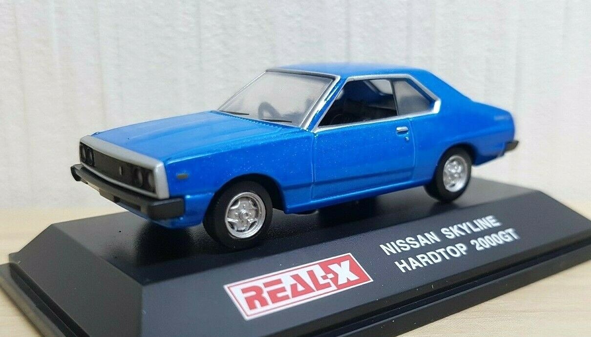 1/72 Real-X NISSAN SKYLINE HARDTOP 2000GT BLUE diecast car model