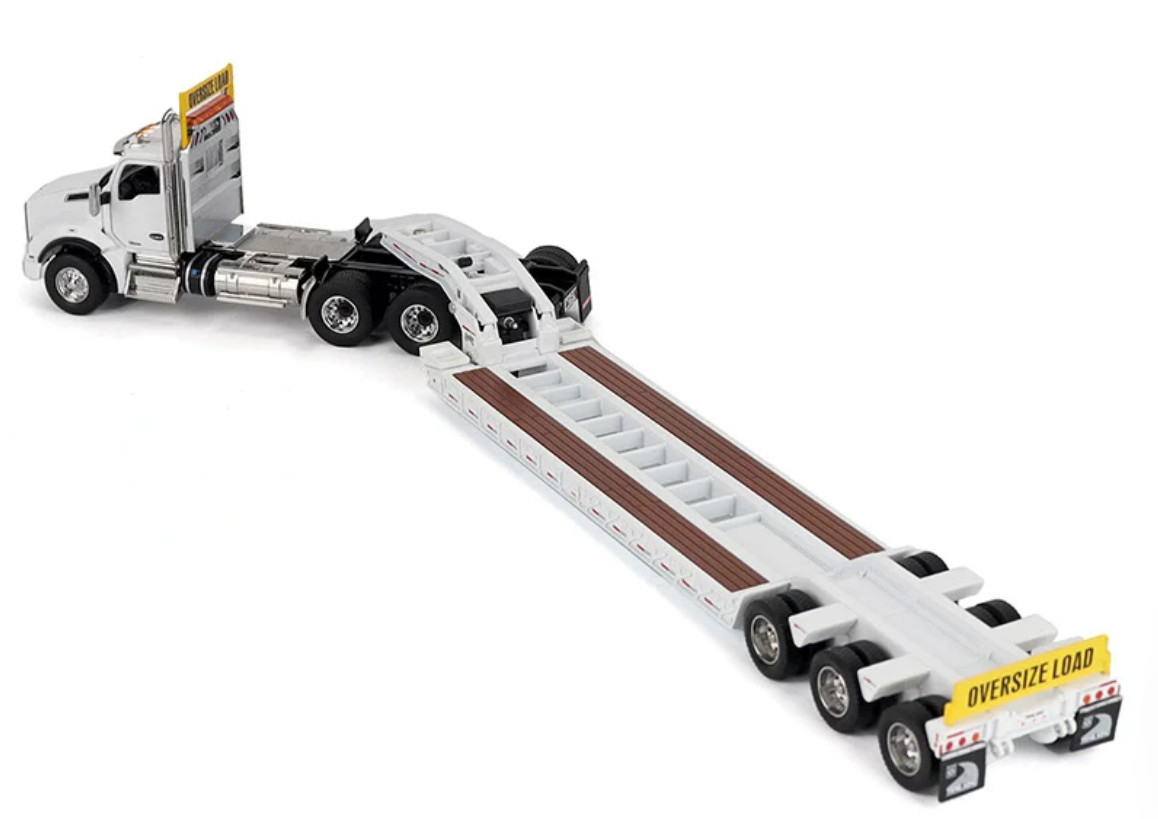 1:50 DM71139 Kenworth T880 TK120 Lowboy Trailer Construction Truck Diecast Model