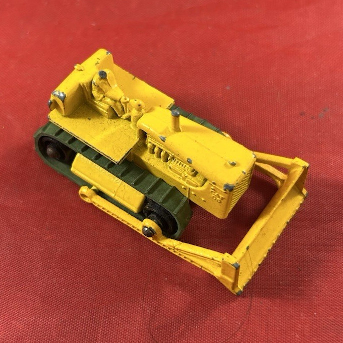 Vintage Yellow Green Diecast Dozer Construction Vehicle Toy Collectible Matchbox