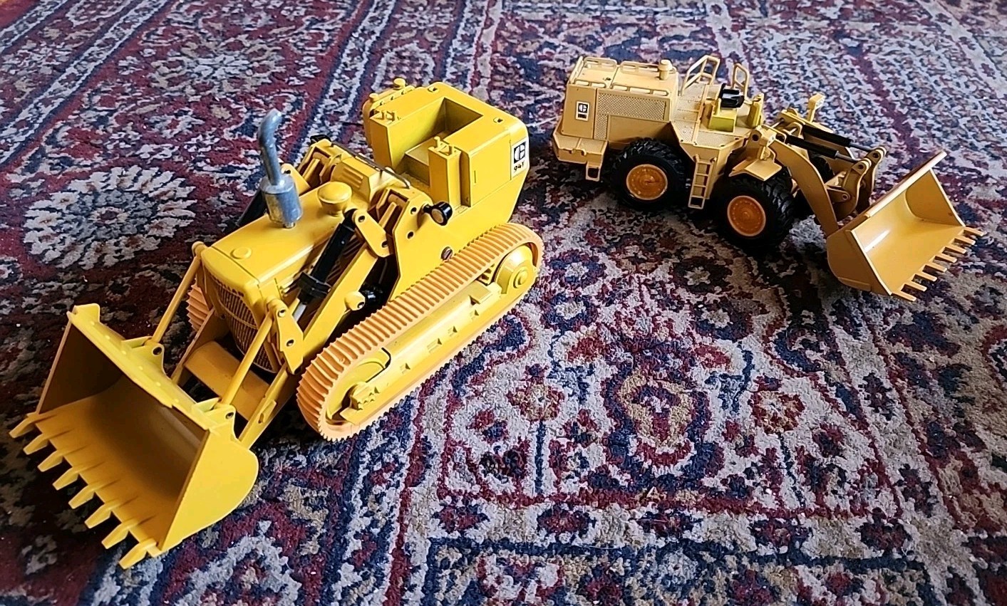 Vintage NZG W. Germany Caterpillar Lot of Two Construction Toys 941 988B