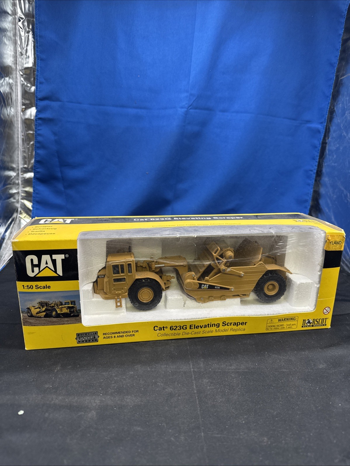 CAT 1/50 Scale 623G Elevating Scraper Tractor Yellow