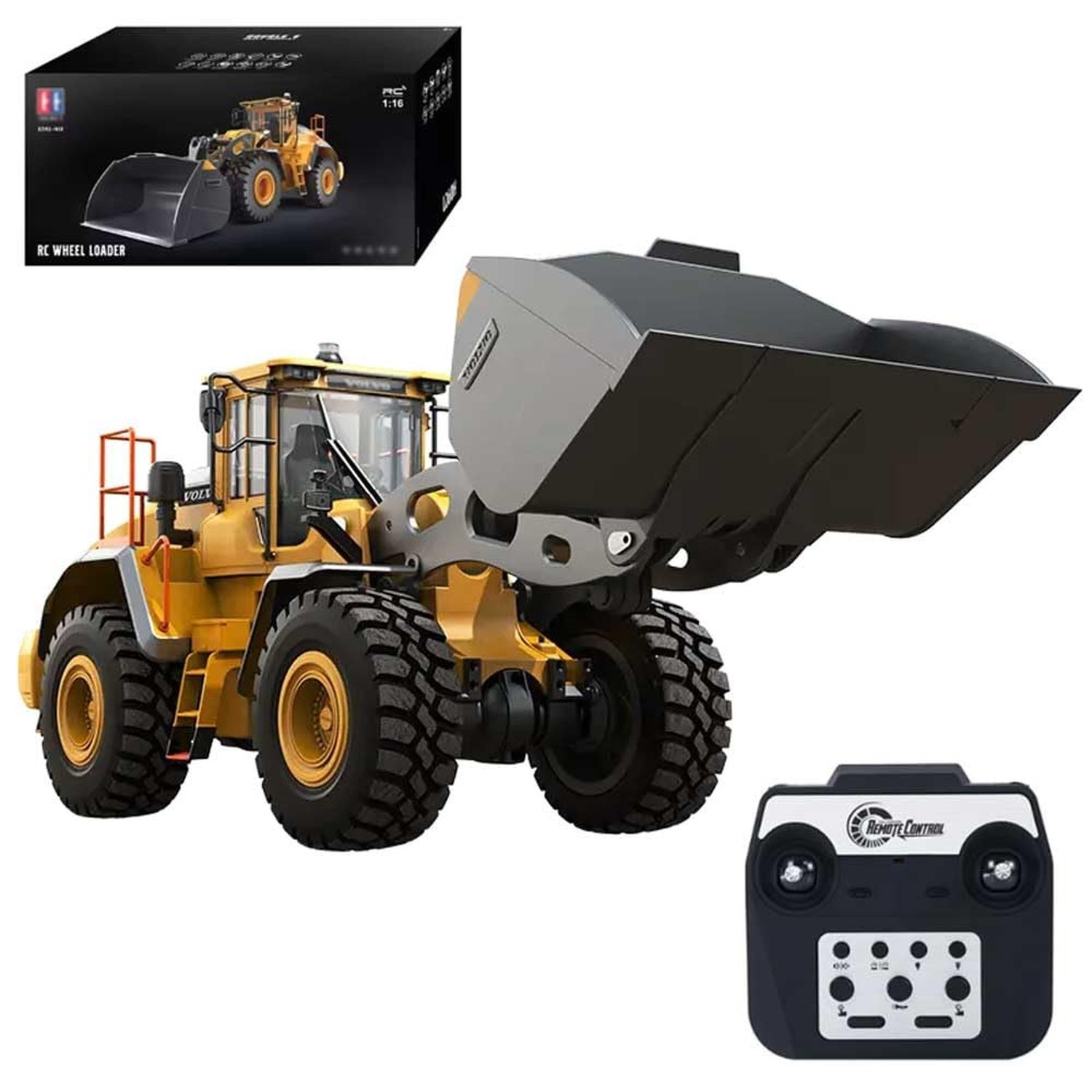 1/16 RC Loader for Adult L260H Remote Control Wheel Loader Metal Shovel & Boo…