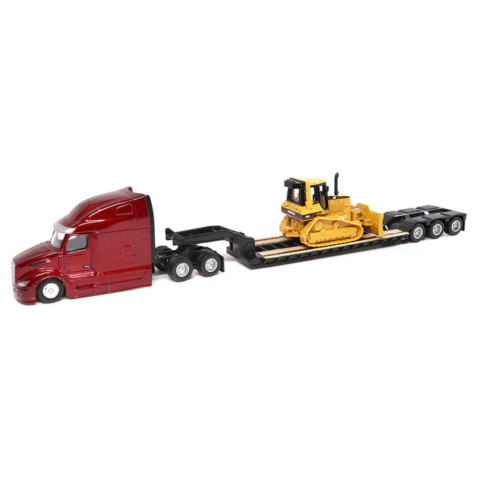 Caterpillar Peterbilt 579 Lowboy w/ CAT D5M Dozer 1:87 Diecast #84419