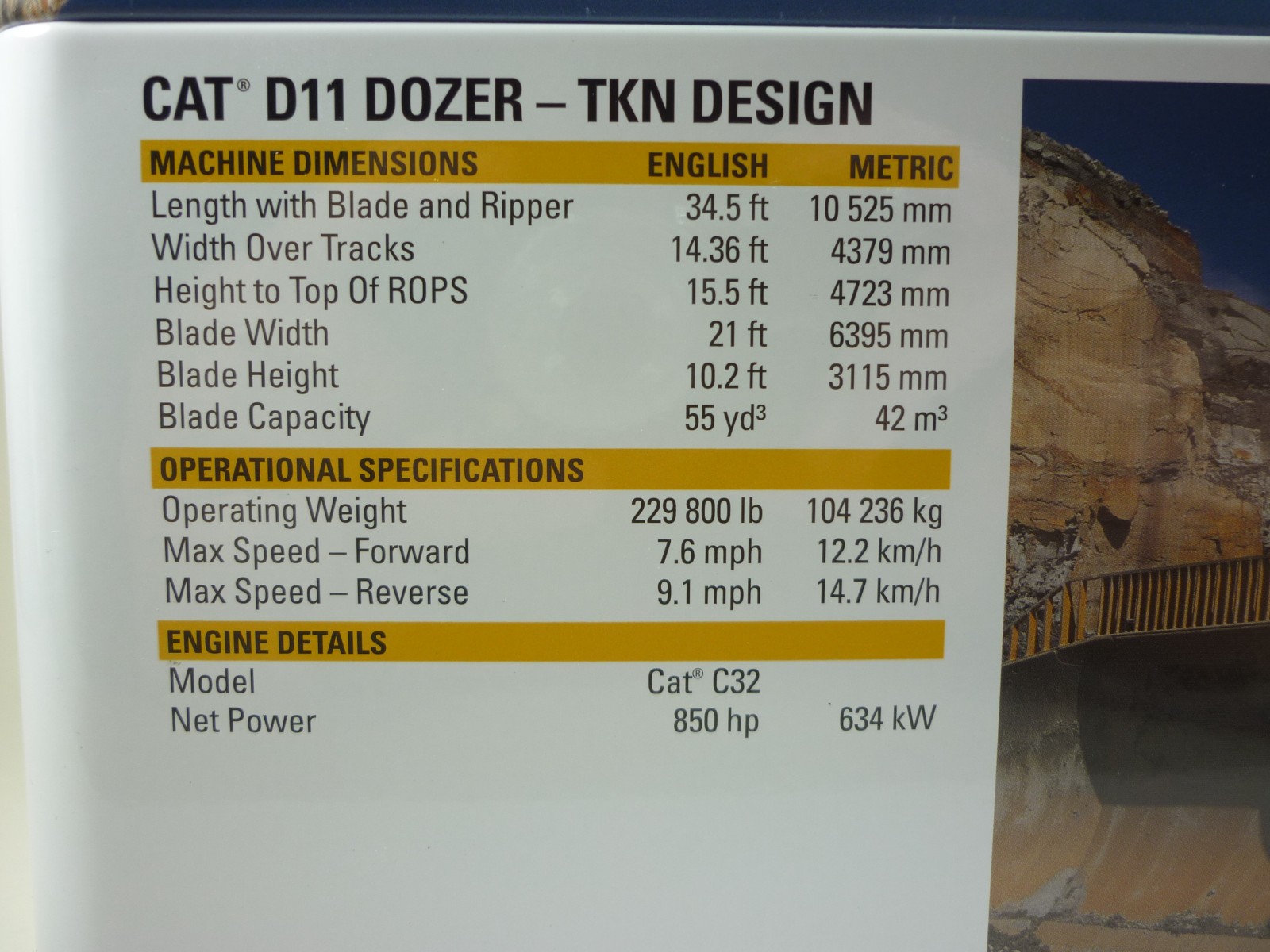 DieCast Masters 1:87 Caterpillar D11 Bulldozer Die-Cast Model TKN With OVP